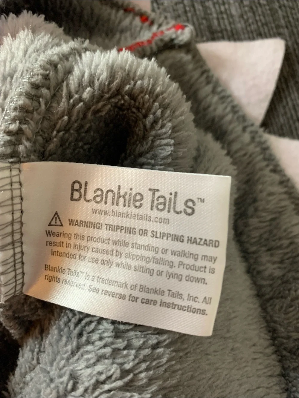 Blankie Tails Baby Shark Blanket Grey Blue